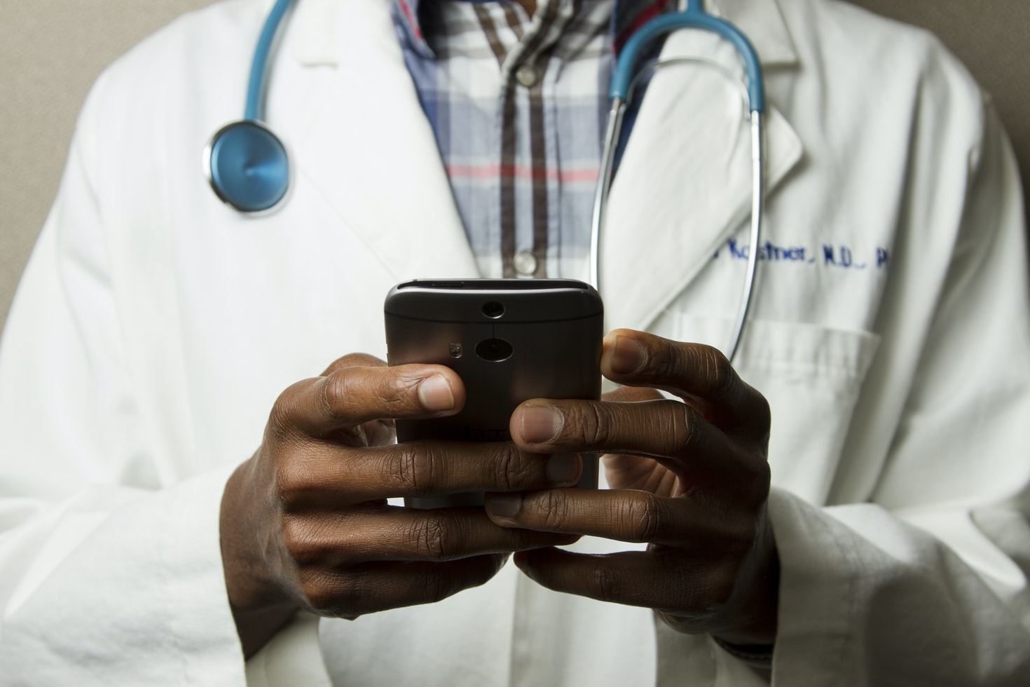 Telehealth doctor talking with patient